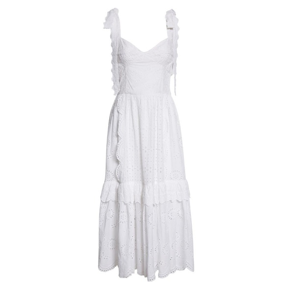 LoveShackFancy Antonella White Eyelet Dress NWT - Picture 10 of 16
